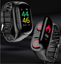 Load image into Gallery viewer, LEMFO M1 Newest AI Smart Watch With Bluetooth Earphone Heart Rate Monitor Smart Wristband Long Time Standby Sport Watch Men